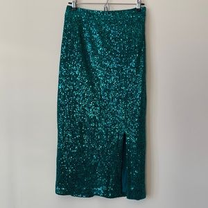 Anthropologie Sequin Midi Skirt- Size XS